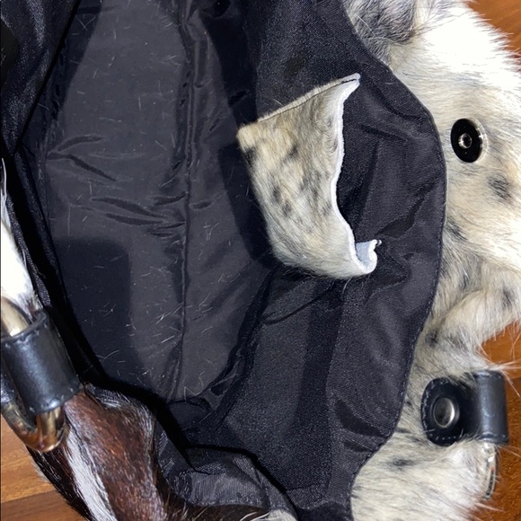 Maurizio Taiuti Black/White/Brown Leather Tote - Picture 3 of 5